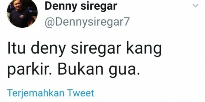 Tangkapan layar twitter Denny Siregar