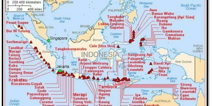 Peta Persebaran Gunung Api