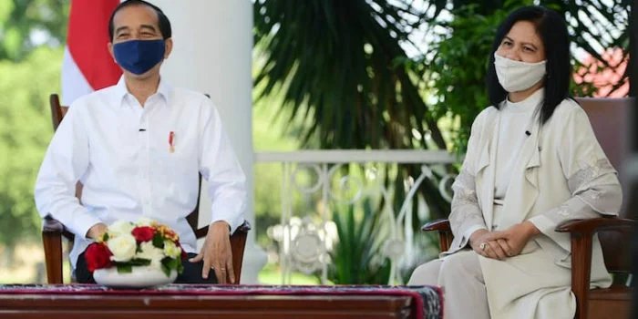 Presiden Joko Widodo dan Ibu Negara Iriana saat menyampaikan sambutan dalam rangka Hari Anak Nasional 2020. Foto: BPMI