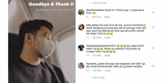 Tangkapan layar unggahan YouTuber Faizal Rahman di Instagram