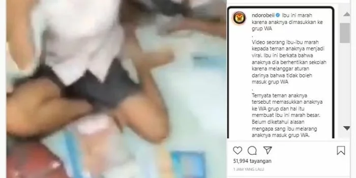 76498 viral diduga emak emak ngamuk karena anak dimasukkan ke grup wa