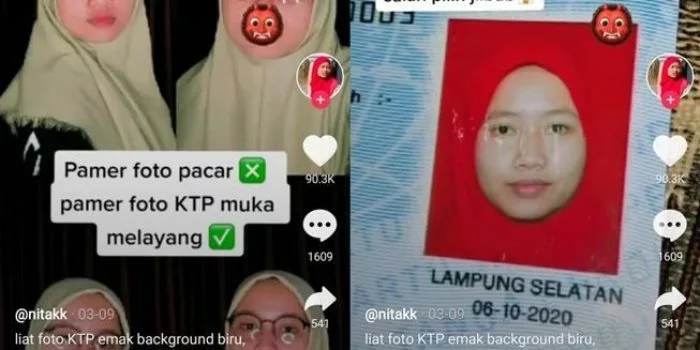 gegara salah pilih jilbab hasil foto ktp cewek ini bikin publik tahan tawa 1