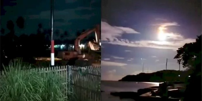 video detik detik ketika benda diduga meteor jatuh di langit sulteng44 700