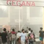 Gedung Markas Gegana di Jalan Kramat Raya, Senen, Jakarta Pusat, terbakar pada Minggu (31/8/2025) sore.